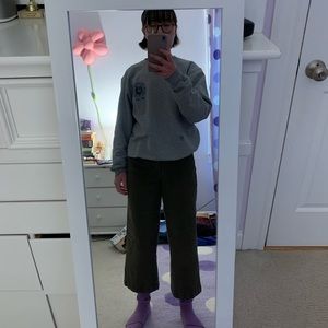 Eddie Bauer green wide leg pants